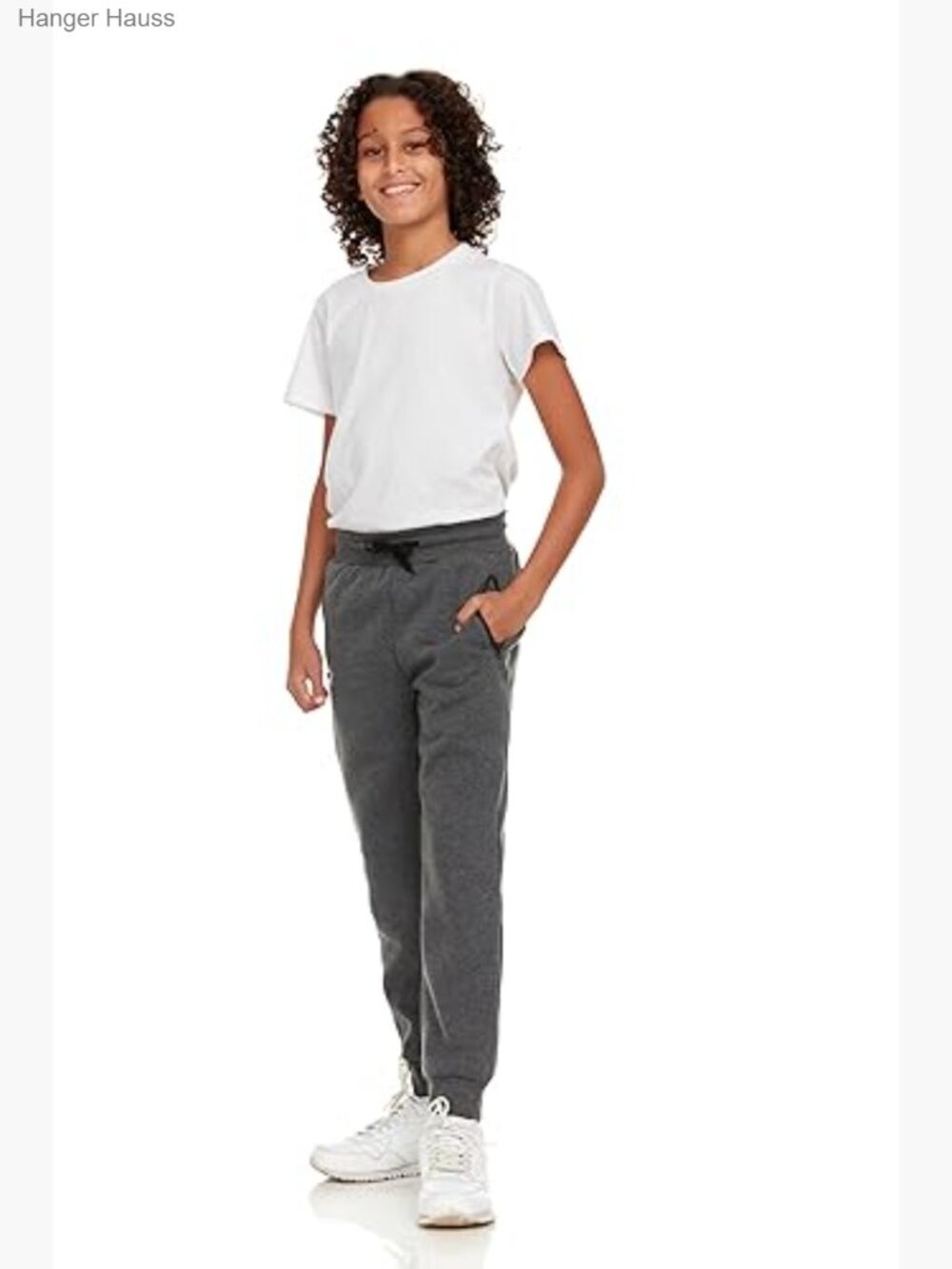 Boys 3 Pack Fleece Joggers with Zipper Pockets Drawstring Size 4-20 - Picture 5 of 5